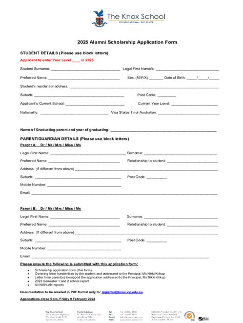 Scholarship Application (for walk.